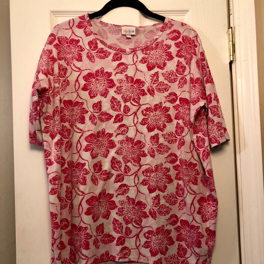 LuLaRoe “Irma” - Pink Flower Pattern